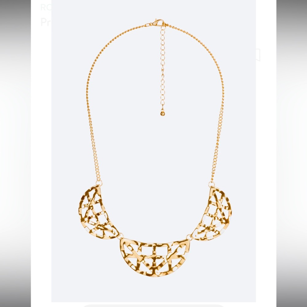Romolo Preston Carved Crescent Bib Necklace